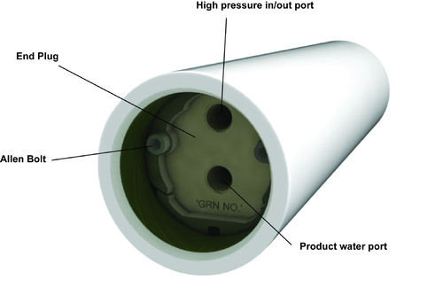 Watermaker membrane pressure vessel 21"